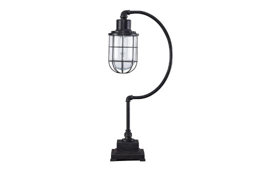 Industrial-inspired table lamp